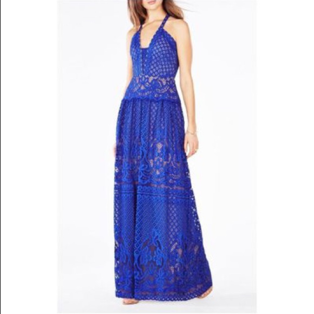 BCBGMAXAZRIA Christel Allure Floral Lace Gown sz6